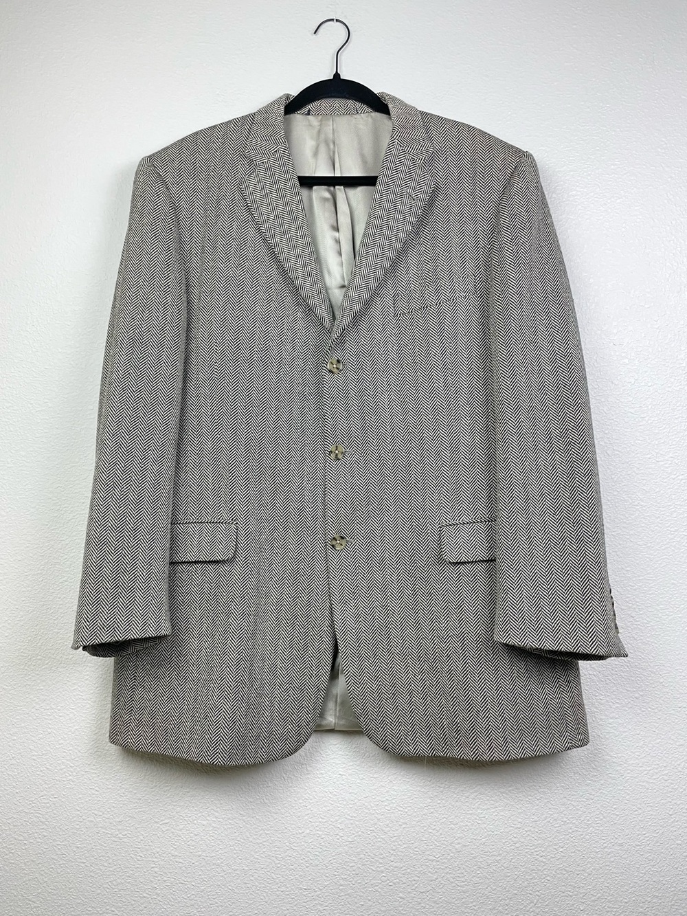 Burberry For Nordstrom Men's 46 Long Bond Street Herringbone Blazer 100% Wool